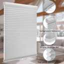 MYshade 1.5-Inch Cellular Cordless Light Filtering Shades, Honeycomb Window Blinds for Soft Daylight & Privacy, Thermal Insulation, Child Safe, Inside or Outside Mount (41" W x 72" H, Grey)