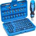 NEIKO 10082A Security Bit Set and Ratcheting Screwdriver | 101 Piece Set | Chrome Vanadium Steel | Screwdriver Bit Set Phillips, Tamperproof Torx Bits, & Flat | 1/4" Hex Shank Magnetic Bit Holder