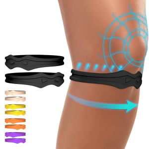 Fit Geno Knee Strap Patella Tendon Support: Patellar Stabilizing & Pain Relief for Man and Women - Knee brace for Runner's & Jumper's, Tendonitis, Running, Volleyball, Basketball (2-Pack)