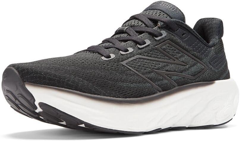 New Balance Women's Fresh Foam X 1080 V13 Running Shoe (5.5 X-Wide, Black/White)