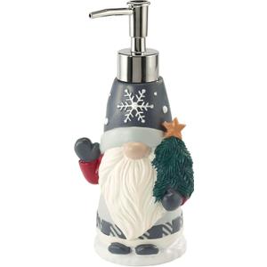 Avanti Linens - Lotion Pump/Soap Dispenser, Christmas Bathroom Decor (Winter Wonderland Gnome Collection)