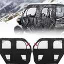 Zipper Soft Doors Water-Resistant Compatible with CFMOTO Uforce 1000 XL 2022-2026, UTV PVC Cab Enclosures Fit with Side Mirrors and Windshields (Black)