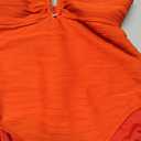 Womens One Piece Swimsuits Tummy Control Bathing Suit U-Wire Cutout Textured Slimming Swimsuit, Size XL