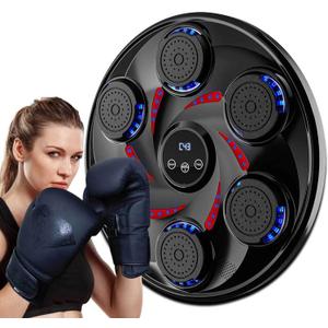 Yunseity Adjustable Smart Music Boxing Machine with, Wall Mounted Punching Target with Gloves for Kids Adults Home Gym, Yunseityfyut5ih90p
