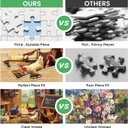 2 Pack 300 Piece Puzzle for Adults, Birds Feasting in the Garden Jigsaw Puzzles,Chicken Barn Scene 300 piece puzzle, Challenging Puzzle for Adults, Seniors and Kids, Perfect for Family Game 20.5*15 in