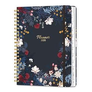 2026 Planner 8.5 x 11, Large Weekly and Monthly Planners with Tabs, A4 Spiral Bound Daily Calendar 2026 Planner, 12 Month Agenda Organizers from Jan. to Dec.(Black Gold)