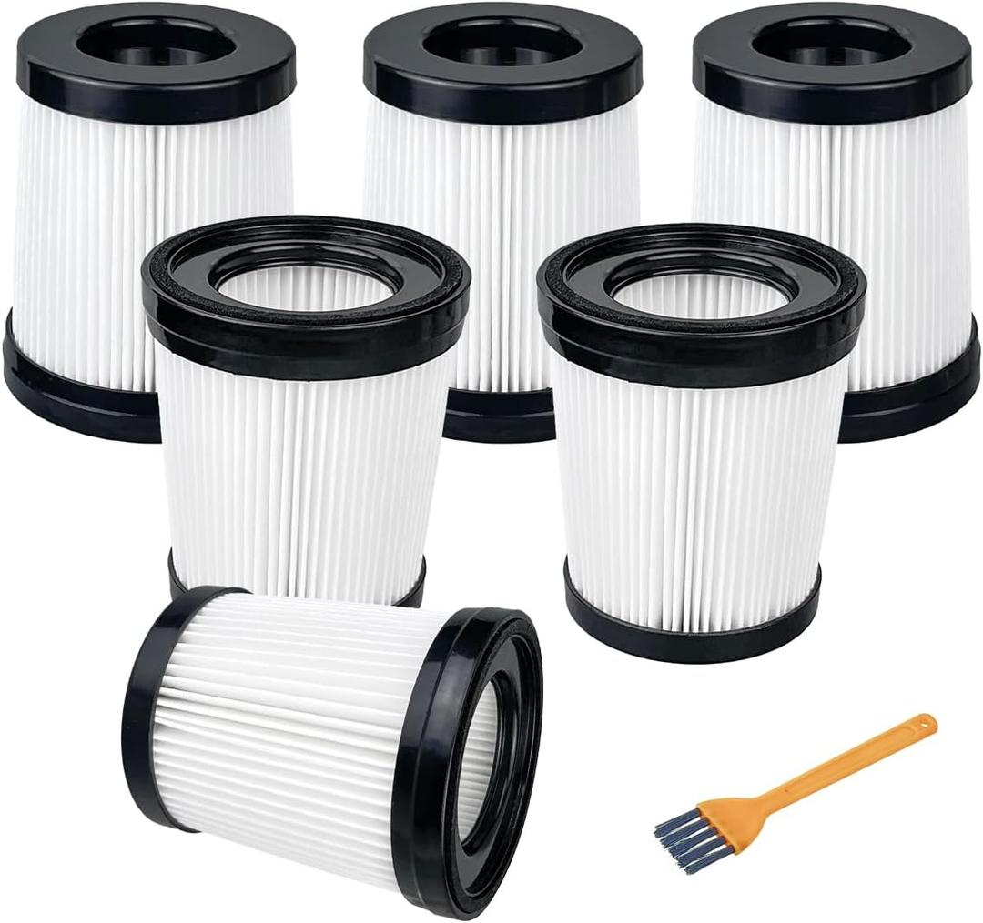 6 Pack HEPA Filter Compatible with Fabuletta FSV101, FSV001 Cordless Stick Vacuum Cleaners (Please Check Your Vacuum Filter Version Before Purchasing)