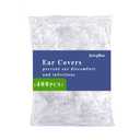 400 Pack Disposable Waterproof Ear Covers for Shower, Swimming & Hair Dye - Elastic Clear Plastic Ear Caps for Salon, Travel, Adults & Daily Use