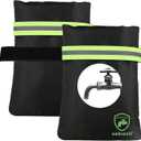 2Pack Outdoor Faucet Covers for Winter Freeze Protection, 8.5″x5.9″x1.9″ Thicker Hose Bib Insulation Cover Waterproof & Frost Free Outside Spigot Cover Bags Insulated Covers with Reflective Strips