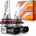 SEALIGHT 9006/HB4 Fog Light Bulbs or DRL, 12000LM 9006 Hb4 Fog Lamp Bulbs 6500K White Fog Lights or Daytime Running Light 1:1 Size Plug ang Play, Non-polarity, Interior Lighting, Pack of 2