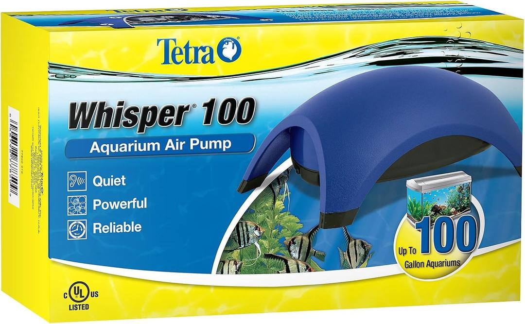 Tetra Whisper Air Pump with Minimal Noise and Maximum Air Flow (60 to 100 gallons)