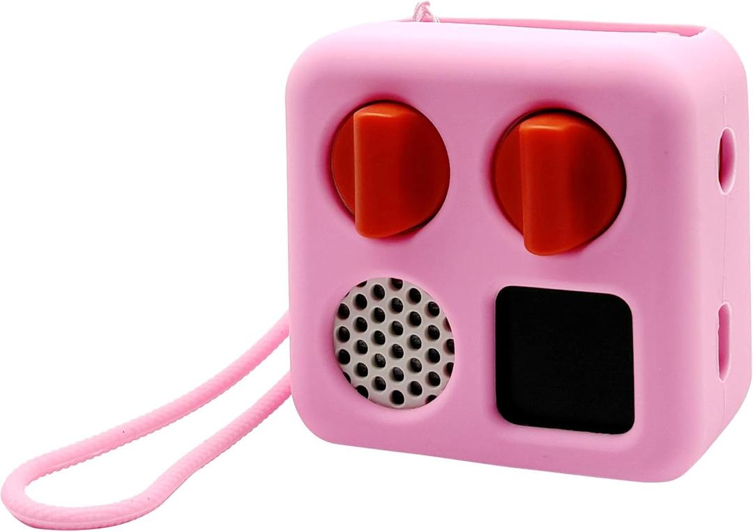 2 x Silicone Cover for Yoto Mini Player, Protective Sleeve Case Compatible with Audio Music Player (Pink)