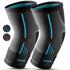 APOYO Elbow Brace for Tendonitis and Tennis Elbow, (Pair) Compression Sleeve for Arthritis, Workouts, Reduce Joint Pain During Fitness Activity (Small)