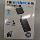 USB Bluetooth 5.2 Transmitter for TV, Wireless Audio Adapter for Airpods or Wireless Headphones Dual Pairs, Low Latency, Bluetooth 3.5mm Aux Transmitter for Flight, TV, PC, Gym, Gaming