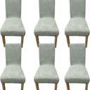 Stretch Dining Chair Covers Set of 6, Floral Print Soft Removable Washable, Pet Friendly Furniture Protector, Universal Chair Slipcovers for Home, Kitchen, Ceremony Dining Room Seat