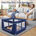 Puppy Playpen Indoor for Dog Small Pets, Dog Playpen 42x42 x25 inch, Dog Play Pen Indoors with Gate, Oxford Fabric Pet Exercise pens for Puppy, Anti-Tipping Dog Enclosure with Zipper Door