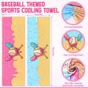 12 Pcs Ice Cream Baseball Cooling Towels Gifts 30 x 9 Inch | Cold Towels for Hot Weather Sports, Fast Drying Breathable Microfiber, For Baseball Team Gifts, Party Favor