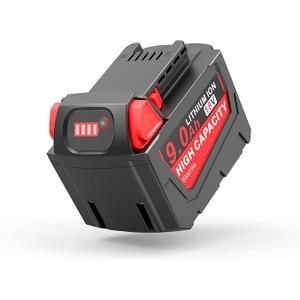 9.0Ah 18V Battery Compatible for Milwaukee WK1890 Mk-18 Tools, Compatible with 48-11-1840, 48-11-1828, 48-11-1820, 48-11-1815, 48-11-1850, 48-11-1890, 2646-22CT Cordless Power Tools