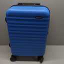 Amazon Basics 21" Hardside Carry-On Luggage with Expandable Space, Scratch-Resistant Surface, Telescoping Handle, Four Multi-directional Wheels, Light Blue