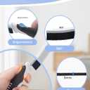 5 x Crevice Cleaning Brushes, Scrub Brush for Hard to Reach Small Space, Home Essentials, Cleaning Supplies, Cleaning Tools for Household Use, Bathroom, Shower, Kitchen, Toilet, Window (3, Black)