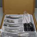 49-Piece Silverware Set with Organizer, Stainless Steel Flatware Utensils Set for 8, Forks and Spoons Silverware Set Cutlery Set with Steak Knives, Dishwasher Safe