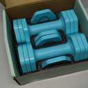 EQUIPRO Adjustable Dumbbell Set, 4 in 1 Free Weights Dumbbells Set for Women, Weights for Women at Home, 2lb 3lb 4lb 5lb with TPU Soft Rubber Handle for Home Gym Exercise Training (Blue)