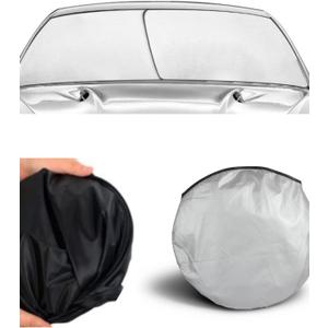 Windshield Sun Shade Foldable Car Front Window Covers for Car Accessories Sun Heat UV Rays Visor Protector Protection for Universal Cars SUV Truck