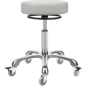 Salon Rolling Stools with Locking Wheels - Adjustable Swivel Stool Chair Heavy Duty 400 lbs Thick Cushion Hydraulic Shop Stool for Tattoo Facial Massage Kitchen Counter Salon Spa Medical Garage(Grey)