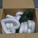 14 Pack 6 Inch Heart Foam Wreath, White Polystyrene Foam Ring, Heart Craft Foam Wreath for DIY Arts Floral Projects Home Wedding Decor