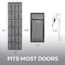 HOME GENIE Over the Door Hanging Shoe Organizer, 24 Breathable Mesh Pockets, Closet Rack Storage Holder, Stay in Place Hooks Hang on Closets, Hanger Holds Up to 40 lbs for Shoes, Accessories, Gray (Pack of 1)