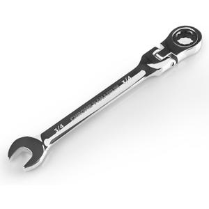 Egofine 3/4 Inch Ratchet Wrench Flex Head, Ratcheting Combination Wrench SAE, Industrial Grade Gear Spanner with 12 Point Box End, 72-Teeth Ratchet, Chrome Vanadium Steel