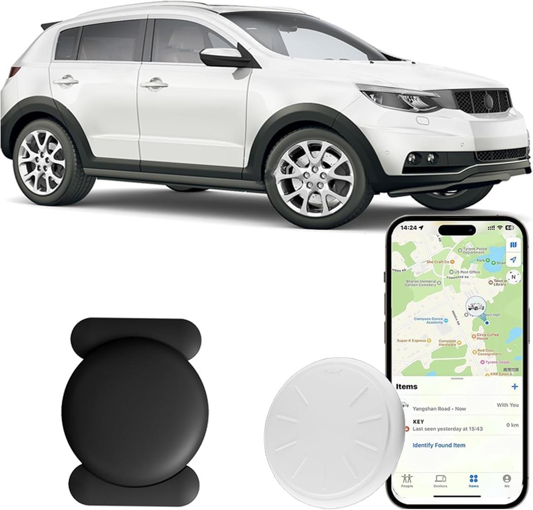 GPS Tracker for Vehicles Mini RealTime Magnetic Tracking Device Weatherproof Case No Monthly Fee Compatible with Apple Find My iOS Only Best Hidden Car Tracker for Full Global Coverage