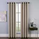 Curtainworks Malta Faux Silk Grommet Curtain Panel, 50 by 120", Sand