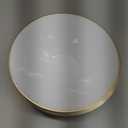 PLASTICPRO [16 OZ 12Count] White Plastic Floral Design Party Soup bowls With Gold Rim Premium heavyweight Elegant Disposable Tableware Dishes