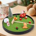 Christmas Zen Garden Kit for Desk 8.2'' Mini Zen Garden Desktop Decor with Christmas Accessories, Home Office Desk Decorations Ideal Holiday Decor Gifts for Family and Friend