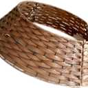 Elegant FestivalRattan Tree Rings Christmas Tree Decorative Collar Skirt Woven Rattan Brown Tree Base Charm (Large)