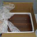 TV Tray Table, Adjustable Height, Flip-Top, Snack Side Table with 360 Swivel and 180 Tilt, C Shaped End Table for Couch, Sofa, Bed, Recliner, Walnut