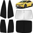 KUST Car Window Shades for Toyota Prius 2023 2024 2025 2026 Windshield Sun Shade Side Window Cover UV Block Privacy Protection Accessories for Camping Blackout Rear Back Full Set 6PCS