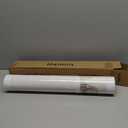 Haimin Grasscloth Wallpaper Peel and Stick 20.9in X 393in Fabric Contact Paper Wall Paper Textured Wallpaper Horizontal Stripes Look Self-Adhesive Thick Vinyl Embossed (Grey White)