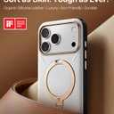 TORRAS Organic Leather for iPhone 17 Pro Case with Stand, Fit for Magsafe, 360 Spin Stand with Camera Control, Premium Leather Durable Stylish Q3 VegSkin for iPhone 17 Pro Phone Case, Cloud White