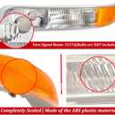 Pair of Turn Signal Light Parking Light Assembly Compatible with Chevy Models - 99-02 Silverado 00-06 Tahoe Suburban