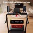 RHYTHM FUN 16% Incline Walking Pad, Handle Bar, 37.4" Running Belt, 300 LBS