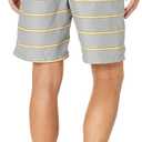 2 x Amazon Essentials Mens 9" Swim Trunks with Mesh Lining, Pockets, Drawstring Closure (X-Small, Grey Stripe)