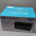 Emerson MW7302B Compact Countertop Microwave Oven with Touch Control, LED Display, 700W, 10 Power Levels, 6 Auto Menus, Glass Turntable and Child Safe Lock, 0.7 Cu., Ft. Black