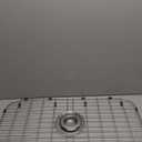 iPEGTOP Sink Bottom Grid, Stainless Steel Sink Protector 28"x 15" Centered Drain with Round Corner Radius, Sink Grate for Bottom of Kitchen Single Sink Bowl with Hole Cover, One-Piece