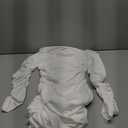 DAAWENXI Women's Sexy Long Sleeve Cut Out Bodycon Ruched Party Club Mini Dress (S, White)