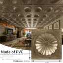 Art3dwallpanels Ceiling Tiles 12 Pack Drop Ceiling Tiles, 24 x 24 Inch High Grade PVC 3D Wall Panels for Interior Wall Decor, Fire Rated, Waterproof, Light Weight, Prevent Breakage, Antique Gold
