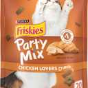 Purina Friskies Cat Treats, Party Mix Chicken Lovers Crunch - 20 Oz. Pouch (EXP 05/01/26)