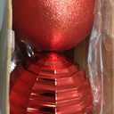 Tigeen 4 Pcs 6'' Large Red Christmas Ball Ornaments Extra Large Christmas Hanging Ornaments 150mm Glitter Winter Vintage Mercury Balls for Xmas Tree Party Decoration(Fresh Style)