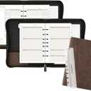 AT-A-GLANCE Simulated Leather Undated Starter Set, 43184 DAY-TIMER, Desk Size, Distressed Brown (031-0140-04)